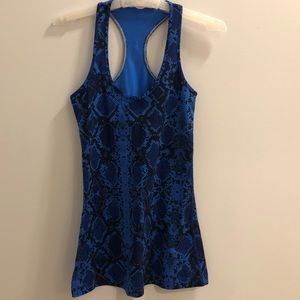 Lululemon Blue Snake Print Tank Top